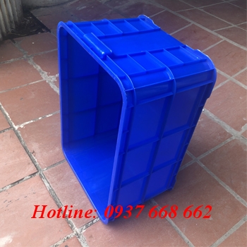 cảnh bên thùng nhựa 6 sóng bít