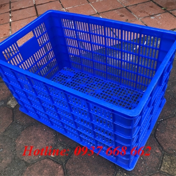 sóng nhựa 5 bánh xe hở màu xanh dương